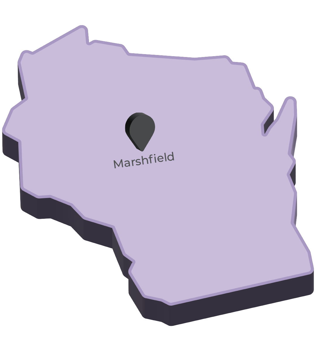 revision-homepage-wisconssin map of Wisconsin with marshfield pinned